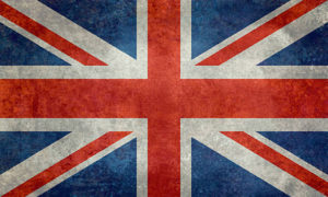 National flag of the United Kingdom with retro treatment